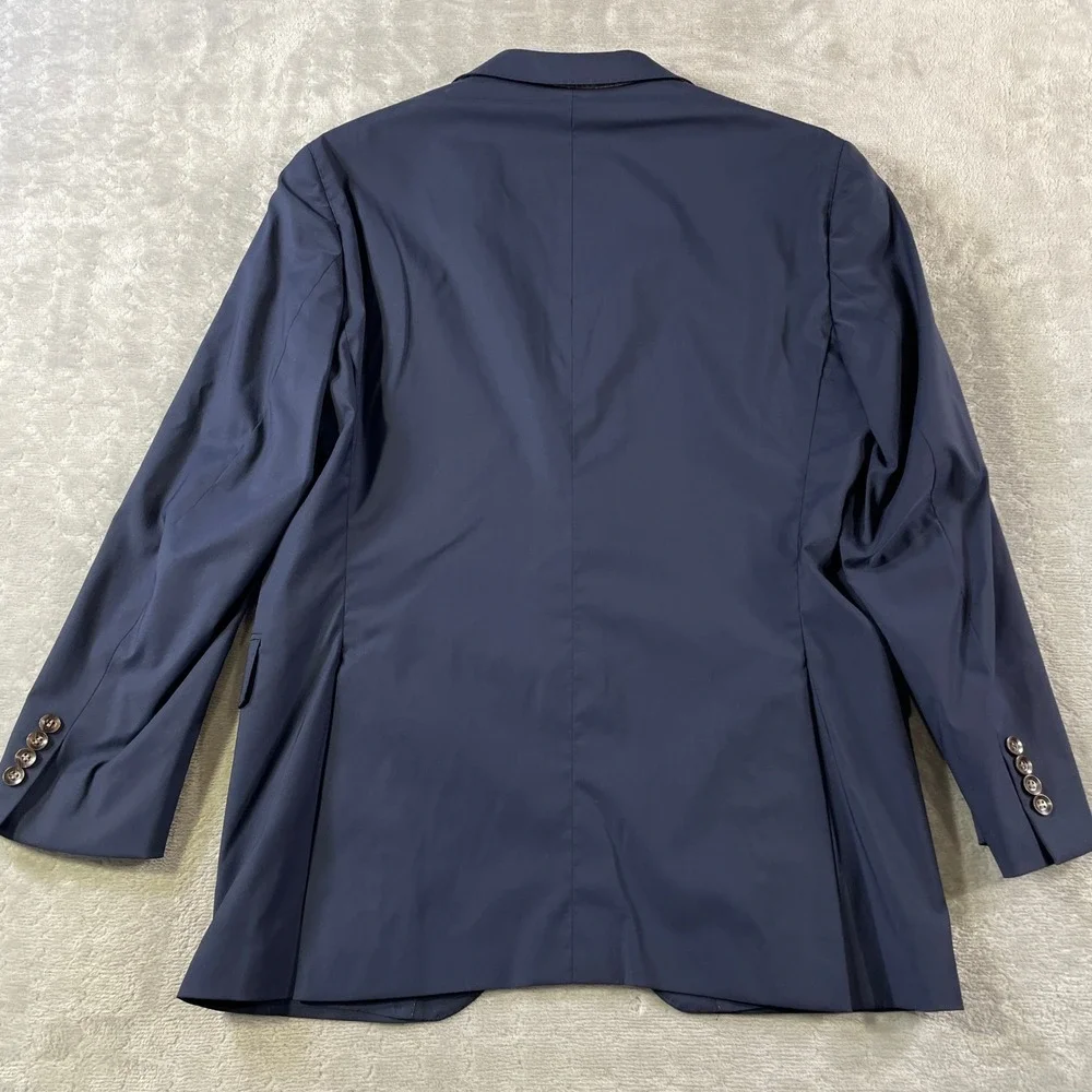 Cremieux Loro Piana Blazer Sport Coat Mens 40R Blue‎ T Way Wool Silk Vented